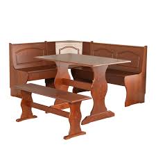 linon chelsea wood dining nook set in
