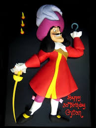 Splendid Captain Hook Cake Captain Hook Disney Cakes Peter Pan Cakes