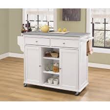 Are your kitchen cabinets drab, old, and sad? 2 Drawer Wooden Kitchen Cart With 2 Shelves And 2 Cabinets White On Sale Overstock 21603837