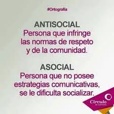 diferencia entre antisocial y asocial palabras de ortografia palabras de vocabulario palabras ortograficas