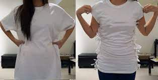 If you want to make the sleeves even shorter, now is the time to do so. Cute Diy T Shirt Cutting Techniques How To Refashion Oversized Into Tanktops Side Trim Instructions Ideas Teesapid
