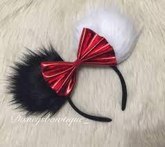Cruella Inspired Minnie Ears Diy Mickey Ears Diy Disney Ears Mickey Ears