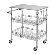 stylewell gatefield chrome kitchen cart
