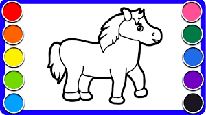 Produk my little pony terbaru lazada co id. Lukis Gambar Kuda Poney Mewarna Kartun Kanak Kanak Youtube
