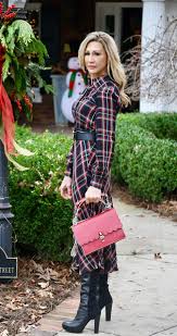 Plaid Holiday Dress Crazy Blonde Life Kleding Hoge Hakken Hakken