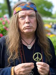 A true peace activist, a hippie socialist, and a Nobel Peace Prize  candidate, our magnificent long-haired Donnie The Pussy Grabber...😉🖕💩