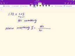 Absolute Uncertainty Vs Relative Uncertainty Analytical Chemistry Youtube