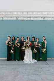 You D Never Guess This Gorgeous Green And Copper Valentine Dtla Wedding Was Inspired By The Green Bay Packers Junebug Weddings Wedding Bridesmaid Dresses Dtla Wedding Summer Bridesmaid Dresses