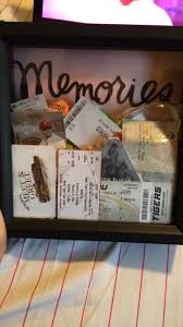 Ticket Stub Shadow Box Simple Valentines Gifts Cute Valentines Day Gifts Diy Birthday Gifts