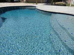 Swimming pool in cave creek, az where we removed rolled to deck. Help With Pebble Sheen Aqua Blue Or Caribbean Nw Houston