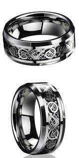 New Silver Celtic Dragon Titanium Stainless Steel Men S Wedding Band Rings Ew Size 9 Rings Mens Wedding Bands Celtic Wedding Rings Titanium Wedding Rings