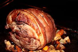Leg Of Pork Two Hours Into Cooking Pork Leg Roast Pork Leg Recipes Slow Cooked Pork