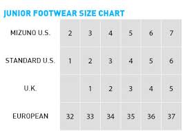 Website Jr Footwear Size Chart Large Mizuno Australia