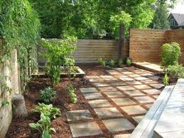 Lawns are expensive, environmentally unfriendly and, for households with dogs, tough to keep green and lush. Rubber Mulch Creative Backyard Design Using Mulch No Grass Backyard Backyard Landscaping Designs Pavers Backyard