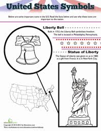 United States Symbols For Kids Worksheet Education Com United States Symbols State Symbols Social Studies Worksheets