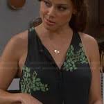 WornOnTV: Veronica's red leather dress and denim vest