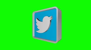 Twitter 3d Icon With Green Screen In 2020 Greenscreen 3d Icons Stock Video