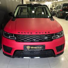 Высота (с закрытым люком и рейлингами на крышу)*. Range Rover Sport Pink Matt Wrap Wrapstyle