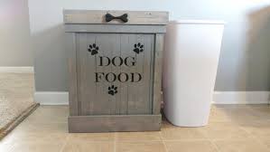 Having a storage container for your dogs food is a great way to organize your kitchen! 13 Gallon Dog Food Holder Pet Food Storage Container Wood Dog Food Container Pet Food Storage Wood Tras Pet Food Container Dog Food Storage Dog Food Holder