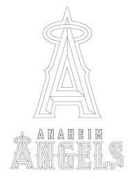 Angels Baseball Logo Black And White Major League Baseball Mlb Coloring Pages Anaheim Angels Baseball Coloring Pages Angels Logo