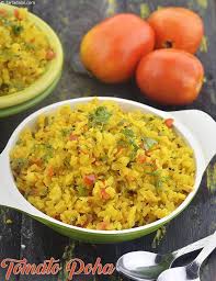 Tomato Poha Recipe Thakkali Aval Easy Indian Breakfast Recipe Recipe Indian Breakfast Breakfast Recipes Poha Recipe