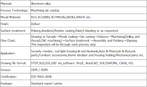 led street light housing aluminium die casting products for