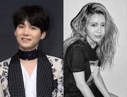 Suran (kiri) dan suga bts (kanan). Artikel 170421 Project Pertama Suga Bts Sebagai Produser Berkolaborasi Dalam Lagu Terbaru Suran All About Bts