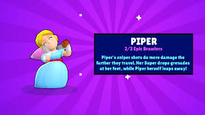 But, brawl stars is like vertix.io and crossy road combined. Unlocked Piper Any Tips How To Use Her Tbh They Should Buff Piper Super Brawlstars