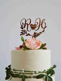 Two Letters With Heart Cake Topper Monogram Cake Topper For Letter Cake Toppers Wedding Cake Toppers Wedding Cake With Initials