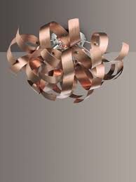 Popular brushed copper light of good quality and at affordable prices you can buy on aliexpress. Dar Rawley Ribbon Semi Flush Ceiling Light At John Lewis Partners