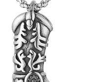 HZMAN Cowboy Boot Necklace for Men Stainless Steel Western ...