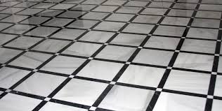 Marble floor design in bedroom. Black And White Marble Floor Tiles