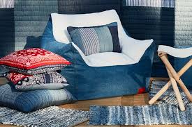 Cushion sets are £95 each. Levi S X Target Denim Sherpa Bean Bag Chair