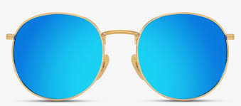 Gold frame glasses add a classic, sleek touch to any look. Mirror Blue Gold Frame Round Women Sunglasses Girls Reflection Transparent Png 2048x2048 Free Download On Nicepng