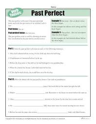 Verb Tense Worksheets Past Perfect Verb Tenses Verb Worksheets Future Perfect