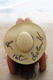 Embroidered Do Not Disturb Floppy Beach Hat In 2020 Floppy Beach Hat Floppy Sun Hats Beach Hat