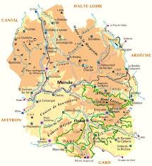 Carte Du Departement N 48 Lozere Lozere Carte De France Departement Carte De France