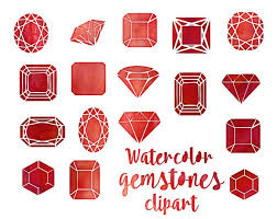 Jewels Clipart Gems Clipart Crystals Clipart Watercolor Rubies Gemstones Minerals Hand Drawn Ruby Diamon Gemstone Watercolor Watercolor Gem Ruby Tattoo