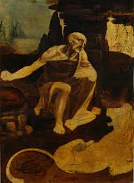 Les chercheurs ont détecté plusieurs qualités de blanc de plomb au niveau du liseré de la montagne sur le tableau de léonard de vinci. Leonard De Vinci Saint Jerome