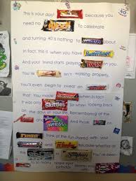 Birth Of A Candy Bar Joke 40th Birthday Candy Poem Party Ideas Pinterest Candy Poems Birthday Candy 40th Birthday Poems