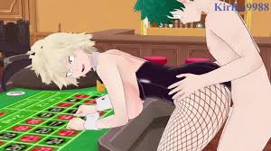 Mitsuki Bakugo and Izuku Midoriya have intense sex in a casino. - My Hero  Academia Hentai