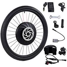 Goplus 26 Front Wheel Electric Bike Conversion Kit E Bike With Battery And Usb Charger 36v 240w Electric Bike Conversion Electric Bike Kits Electric Bike
