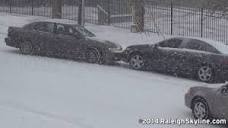 02/12/2014 Raleigh, NC Snow wrecks and sliding cars ...