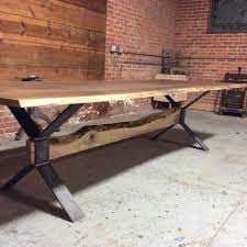Image Result For Bending Steel Table Legs Farm Style Dining Table Metal Table Base Industrial Dining Table