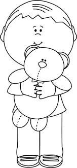Black And White Cartoon Black And White Boy Clipart Black And White Boy Holding A Teddy Bear Clip Art Black And White Boy Holding A Teddy Bear Image Clip Art Teddy Bear Images Kids Clipart