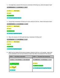 Worksheet Momentum P Mv Word Problems Part 1 By Science With Mr Enns