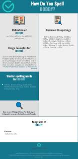 Correct Spelling For Bobby Infographic Spellchecker Net