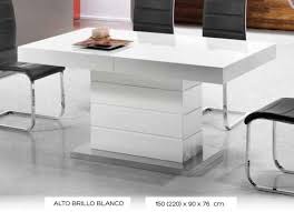Mesas cuadradas extensibles de madera, cristal, o vidrio templado con acero. Mesa Comedor Moderna Lacado Brillo Diseno 999 16 Mobles Sedavi Mesas De Comedor Modernas Mesas De Comedor Mesas De Comedor Cuadradas