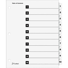 Cardinal Quickstep Onestep Bulk Index System Title 1 10 Letter White 24 Sets Box Walmart Com In 2020 Index Dividers Index Lettering