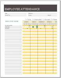 Monthly Attendance Sheet For Employees For Ms Excel Word Excel Templates